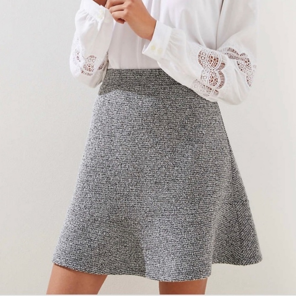 LOFT Boucle Knit Flippy Skirt